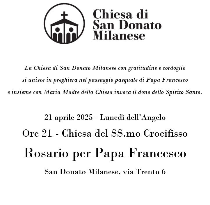 Rosario per papa Francesco